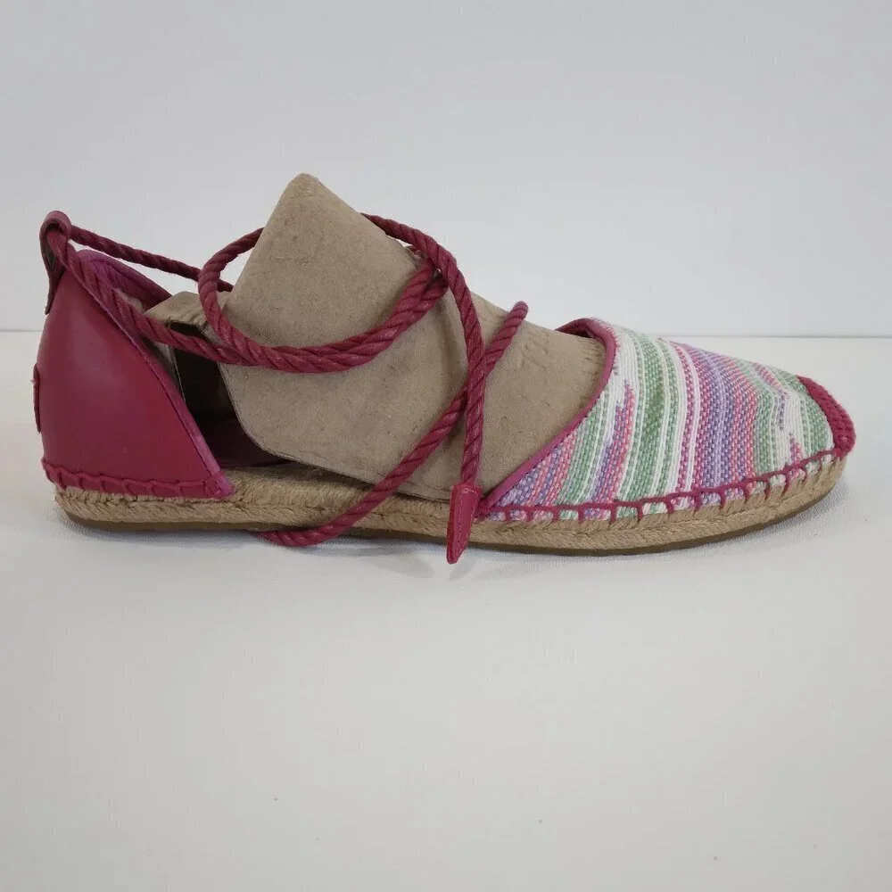 UGG Libbi Serape Espadrille Pink Sandals 1011189 Size 8 NEW